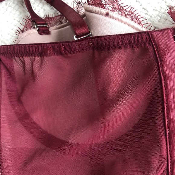 Victoria's Secret Dream Angels Long Line Strapless Corset Bra 34C Boning red - Picture 5 of 10